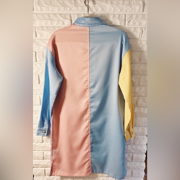 Lazy Oaf Satin Queen Button Down Shirt Dress - Picture 9 of 10